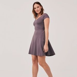 Women's Vintage Violet Fit & Flare Crossback Mini Dress L